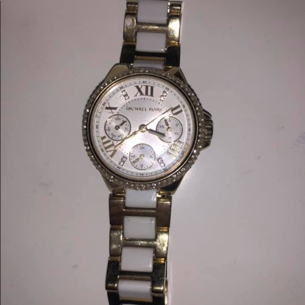 White & Gold Michael Kors Watch